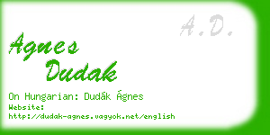 agnes dudak business card
